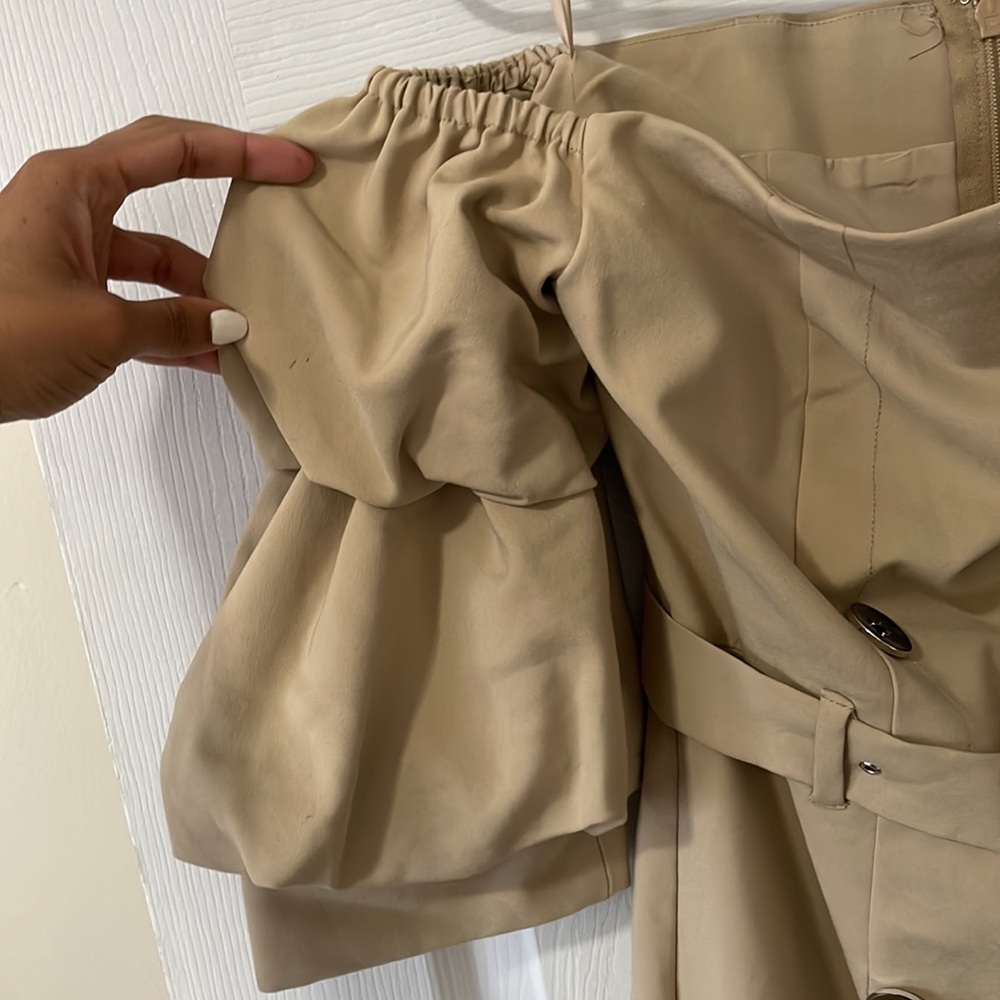 New York & Company Off Shoulder Ruffled Sleeve Dress— New! - Picture 3 of 10
